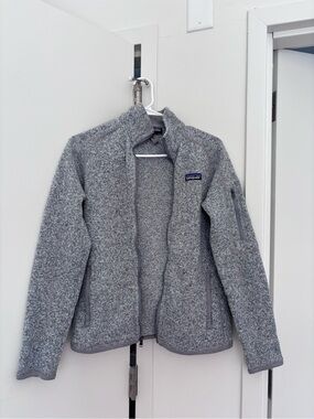 Patagonia Gray Women's Knit-Texture Fleece Jacket